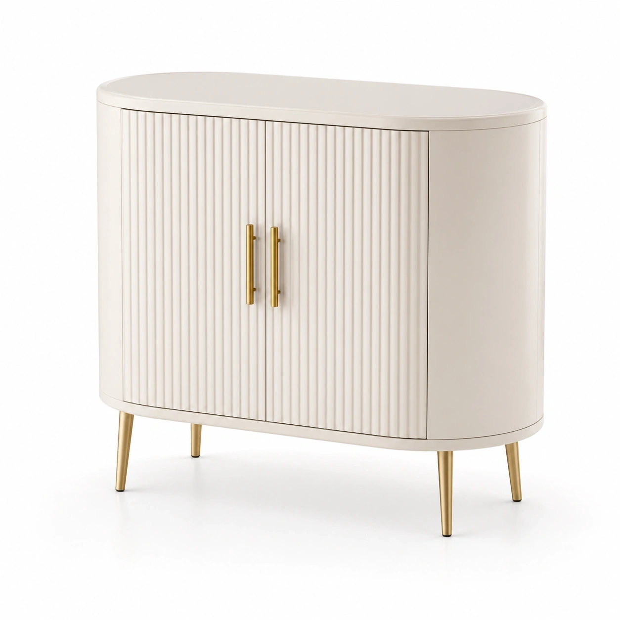 Buffet arrondi minimaliste beige